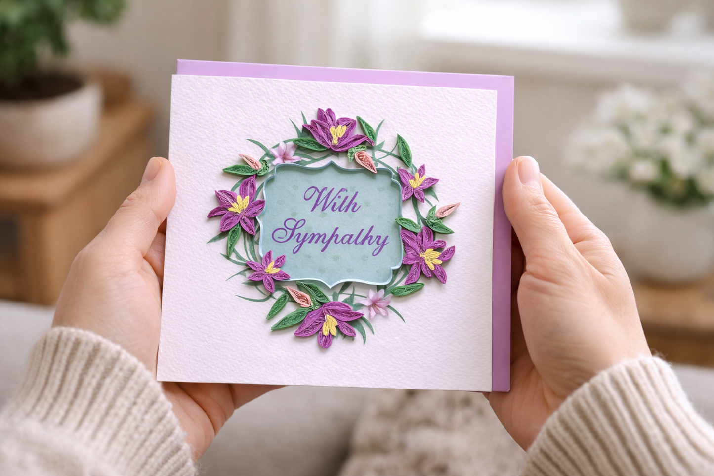 Quilled Sympathy Card