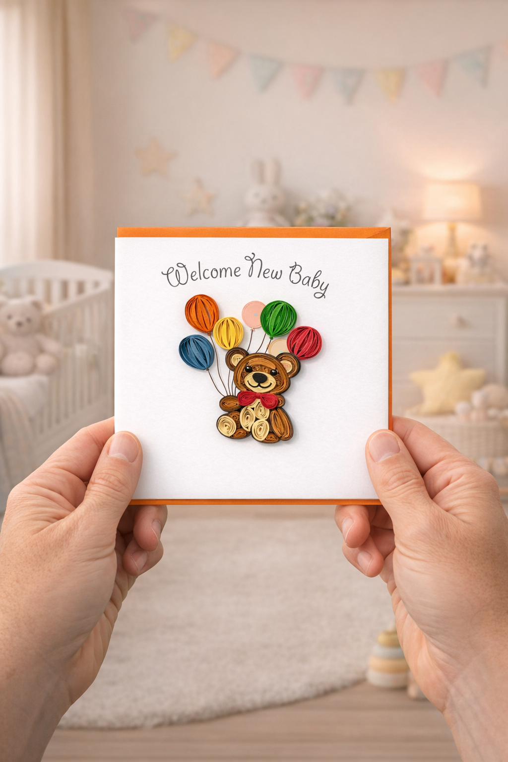 New Baby Quilled Card