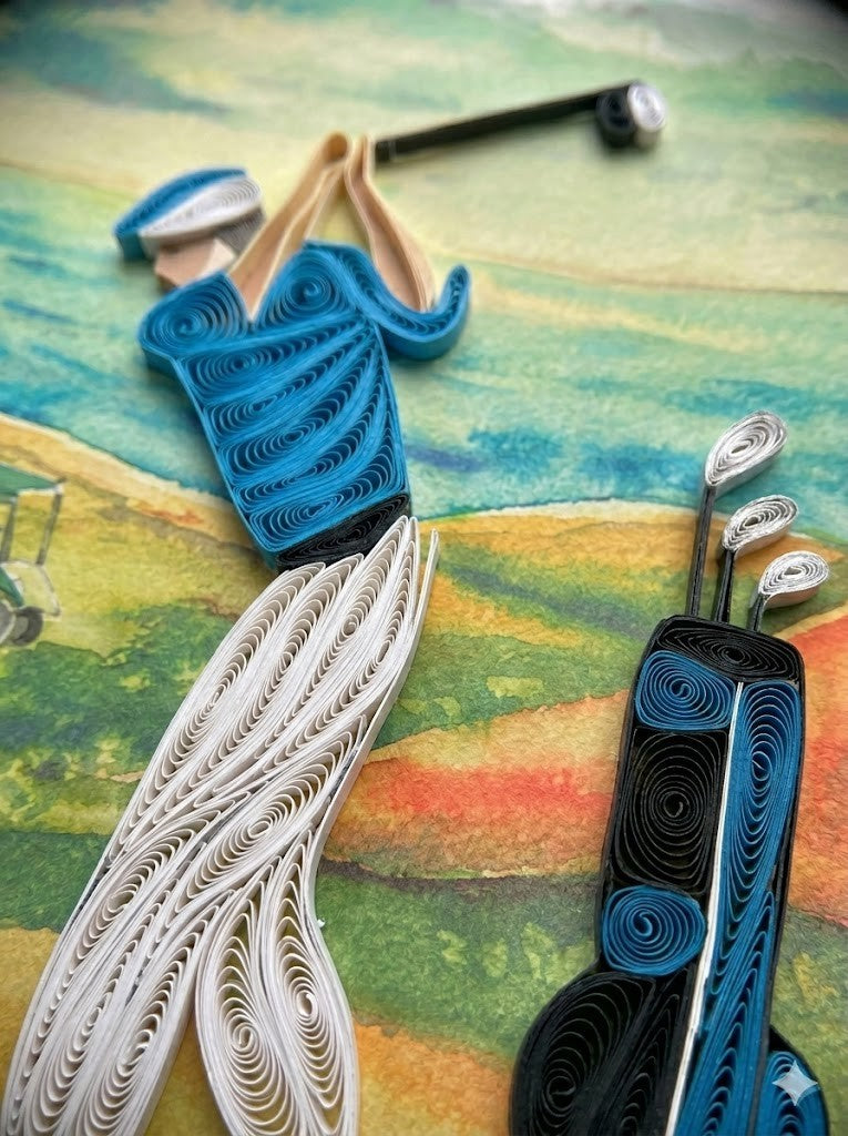 Golf Lover Quilling Card