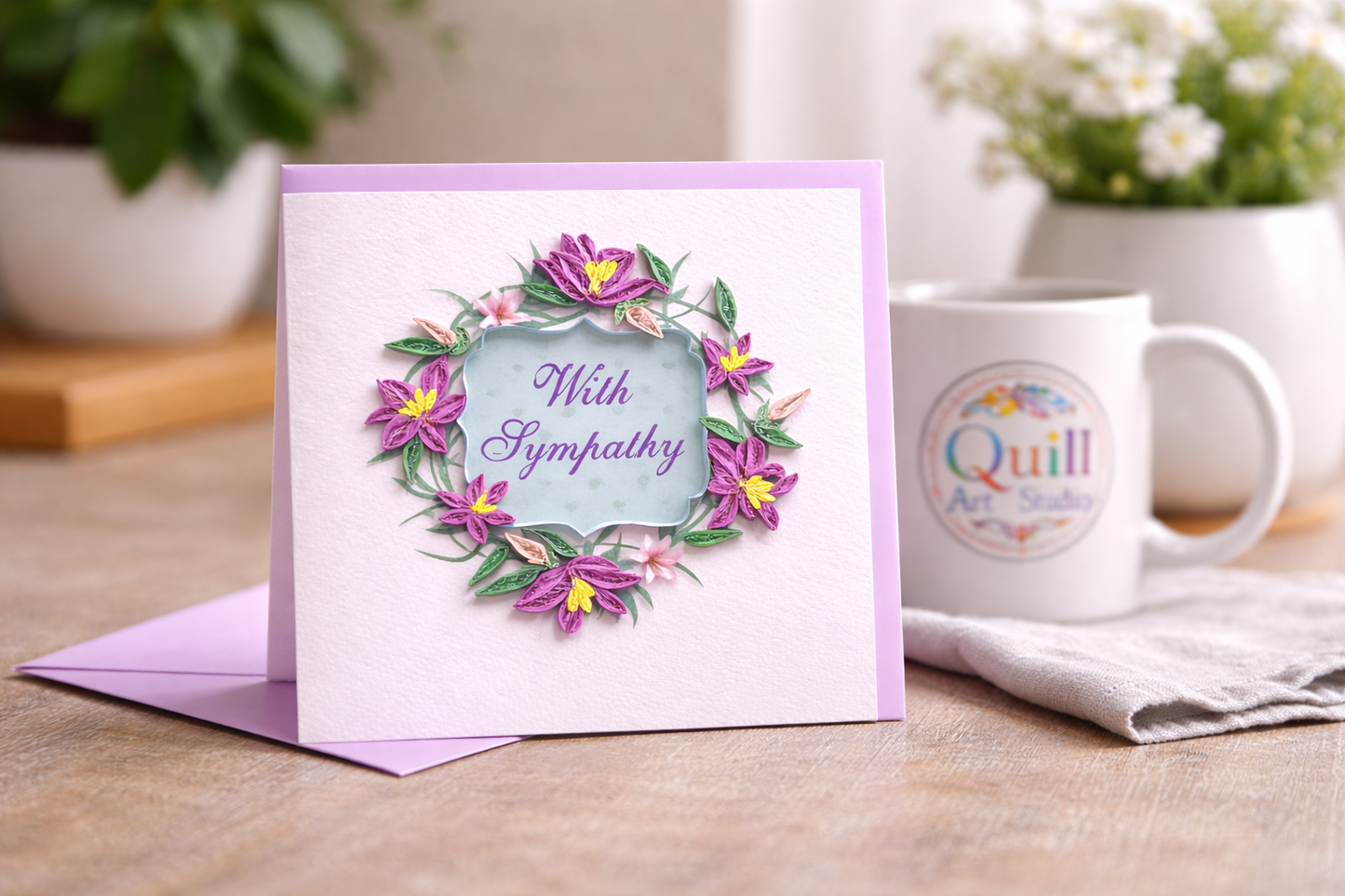 Quilled Sympathy Card