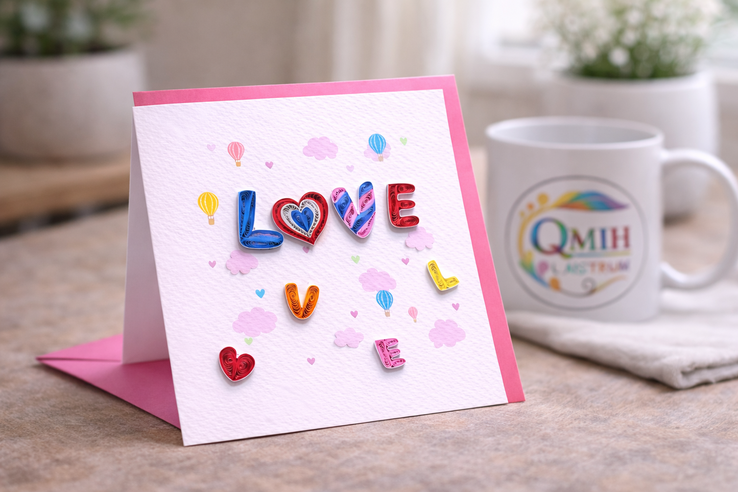 Romantic Love Quilling Card