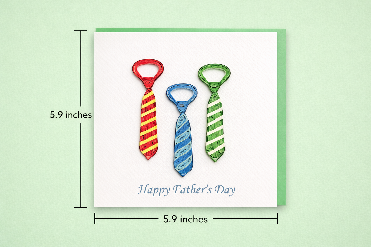 Fathers Day 'Necktie' Quilled Card