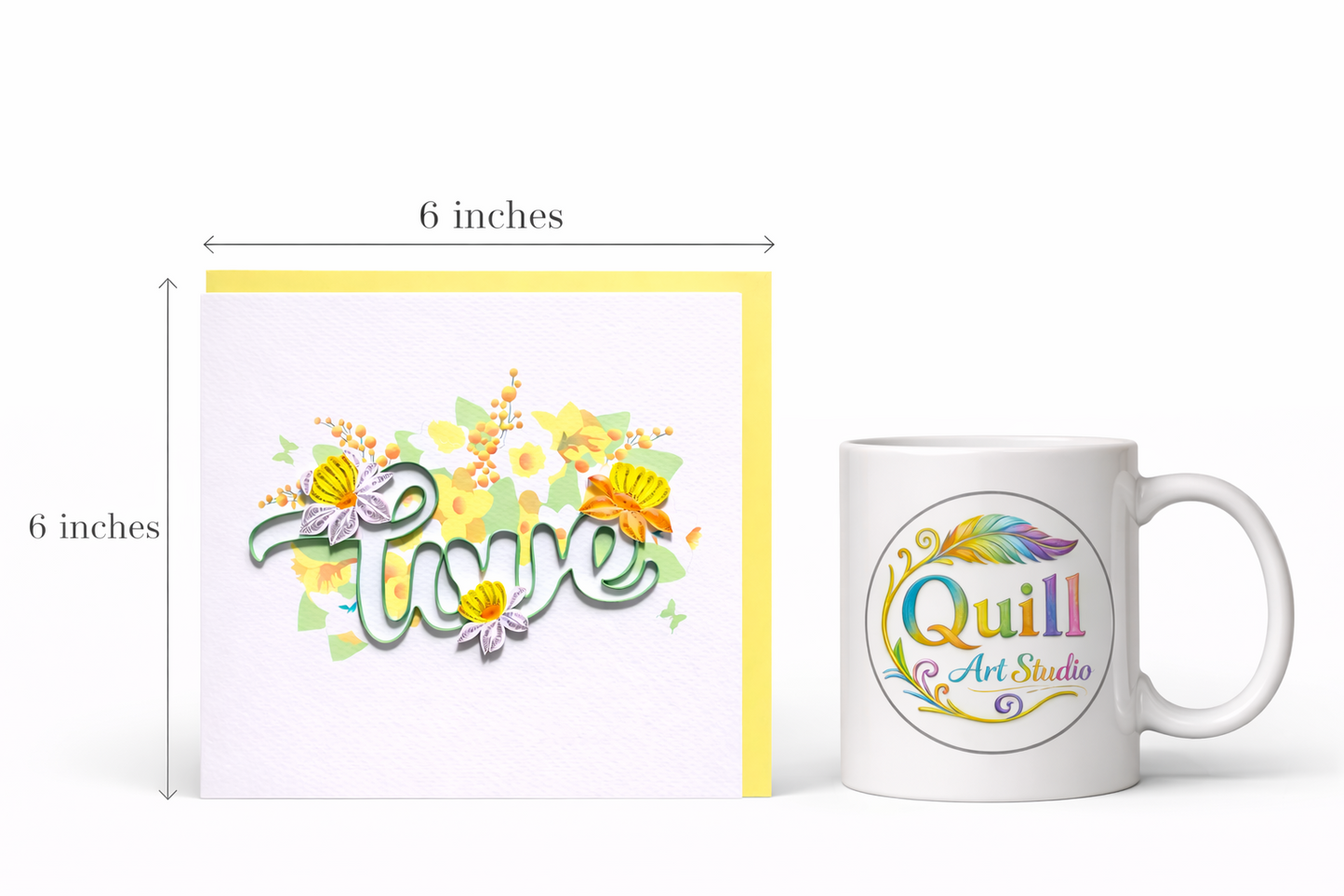 Floral LOVE Quilled Card