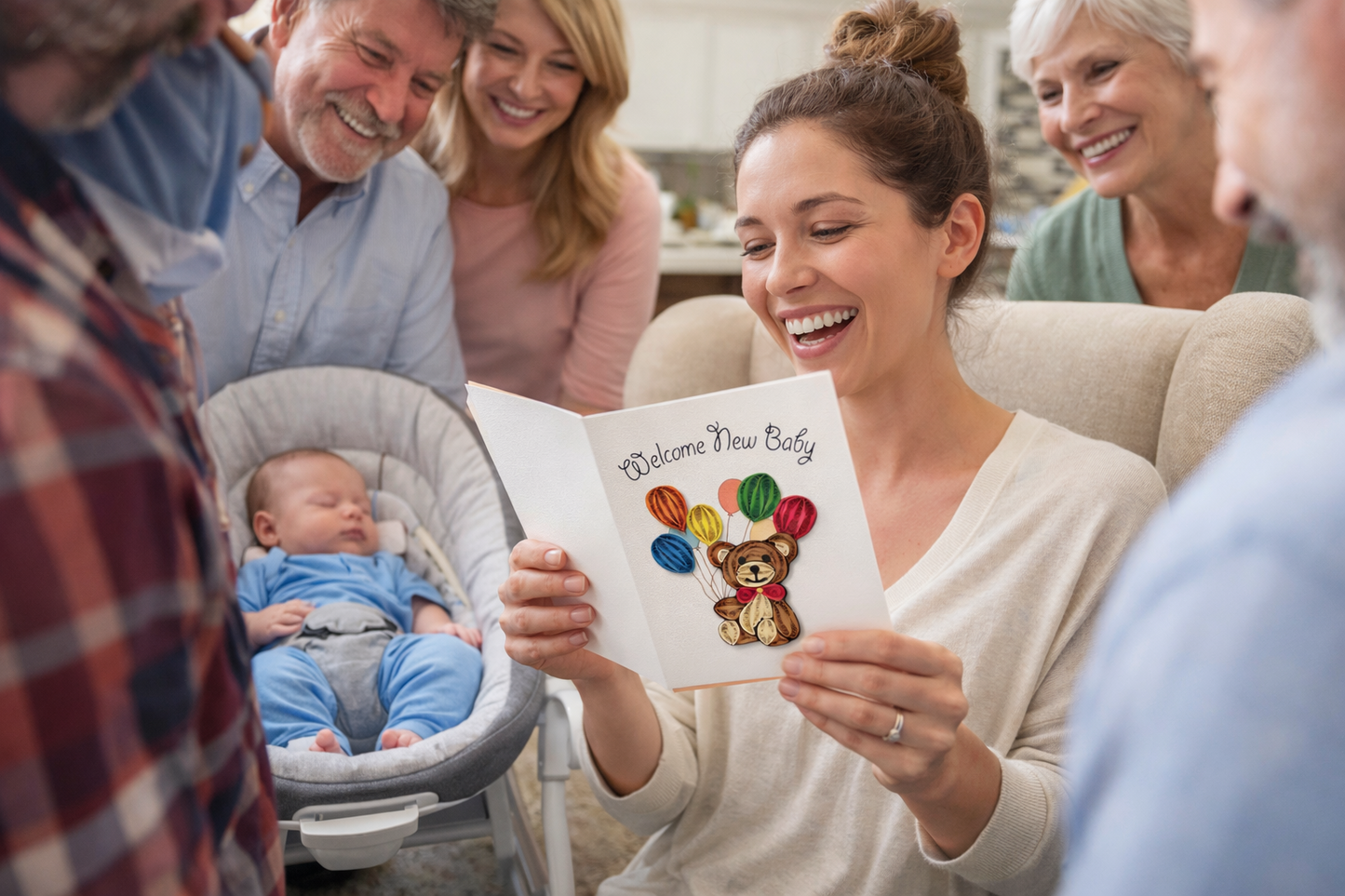 New Baby Quilled Card