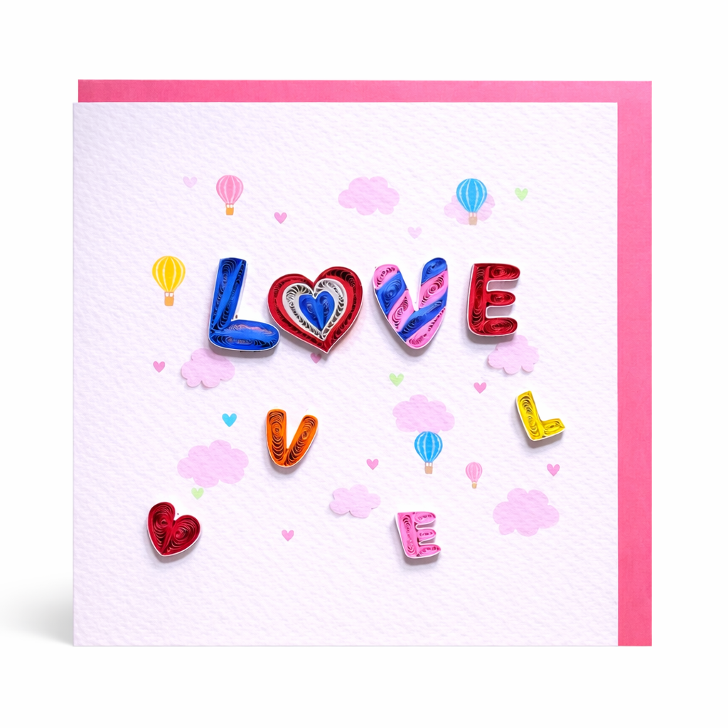 Romantic Love Quilling Card