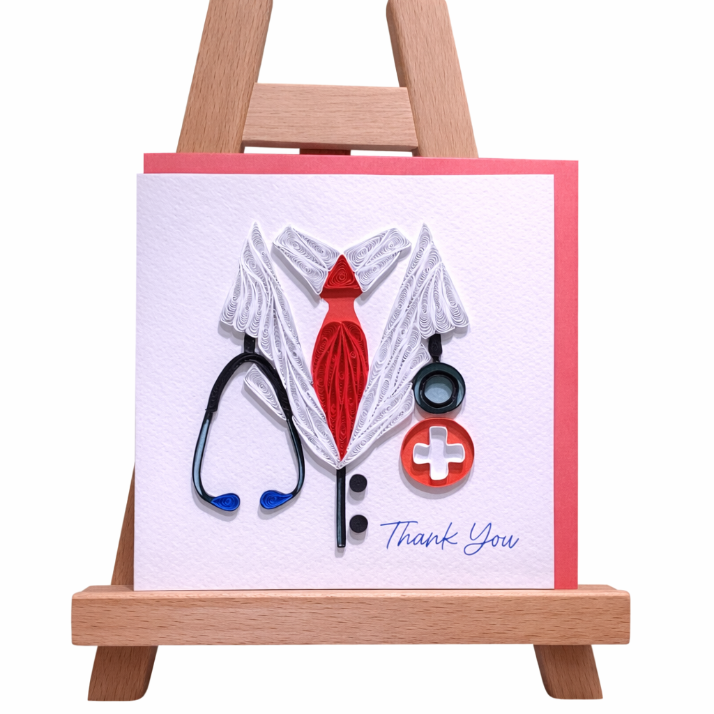 Quilling "Medical Team" Thank You Card