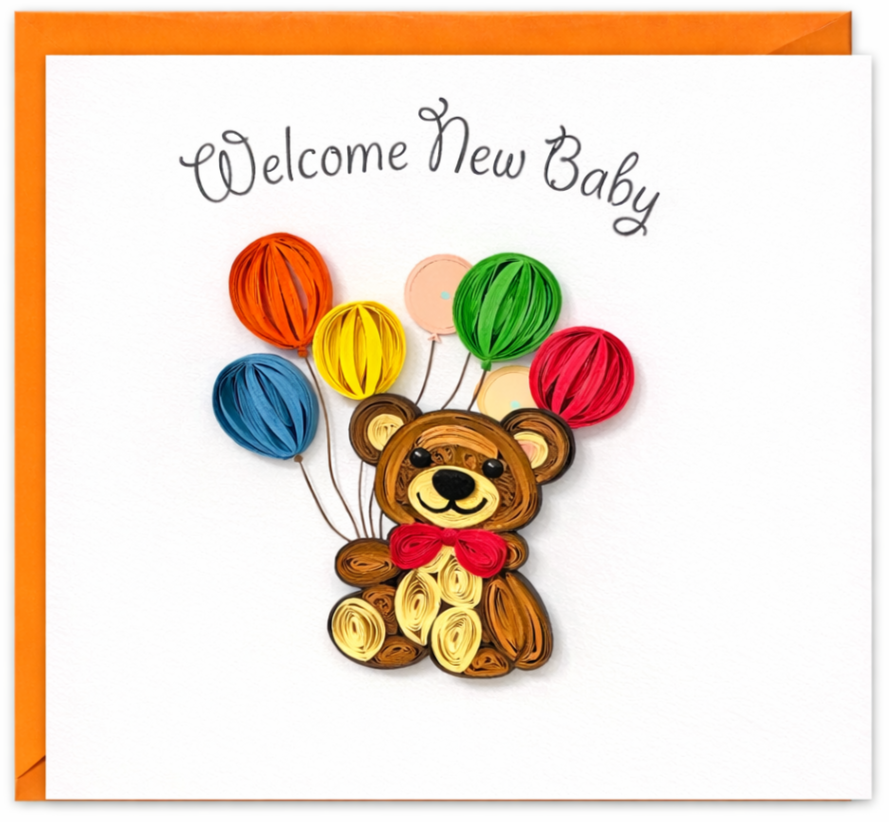 New Baby Quilled Card