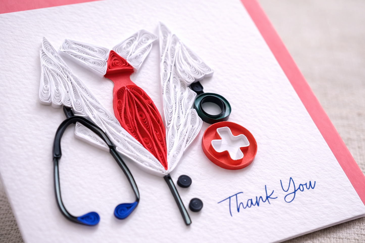 Quilling "Medical Team" Thank You Card