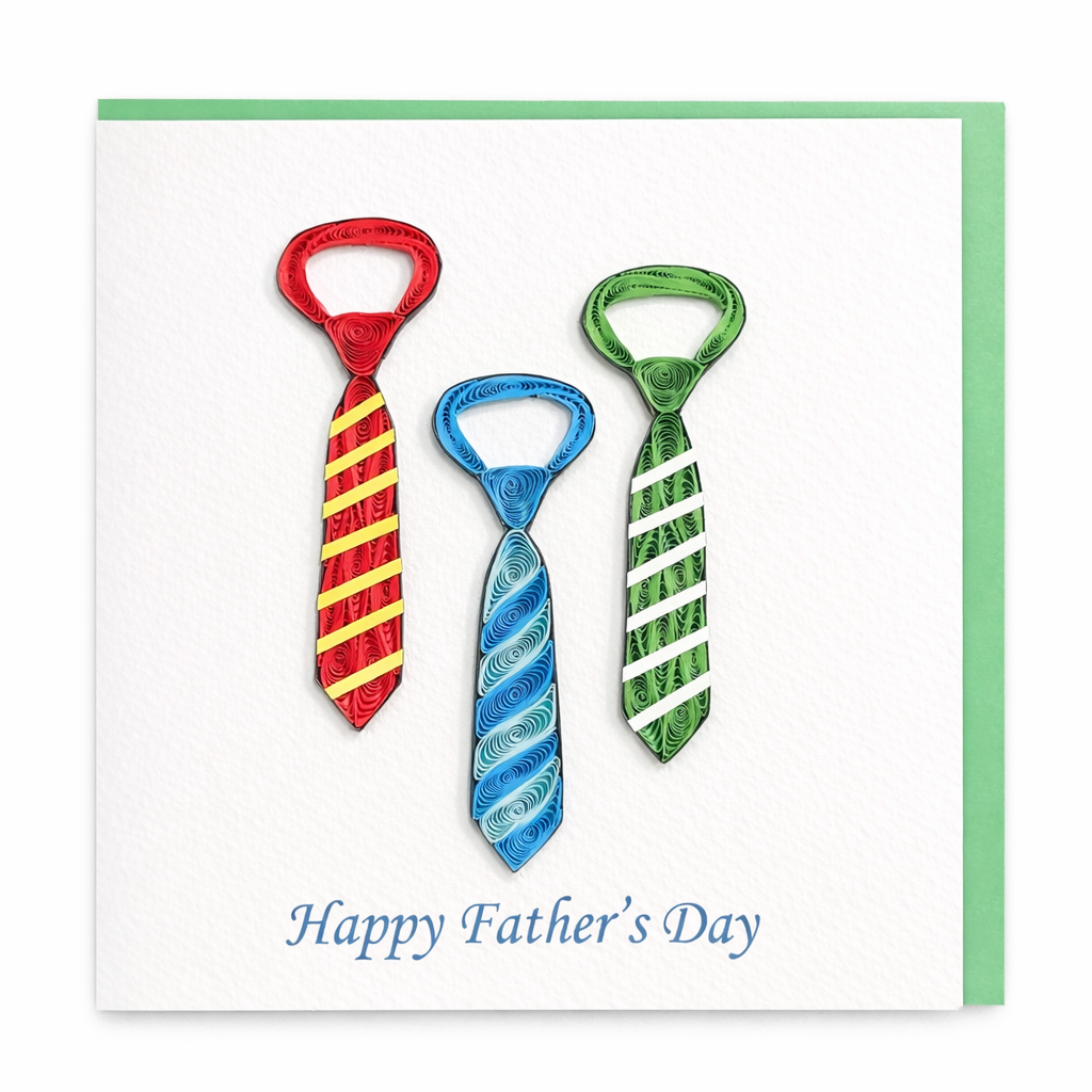 Fathers Day 'Necktie' Quilled Card