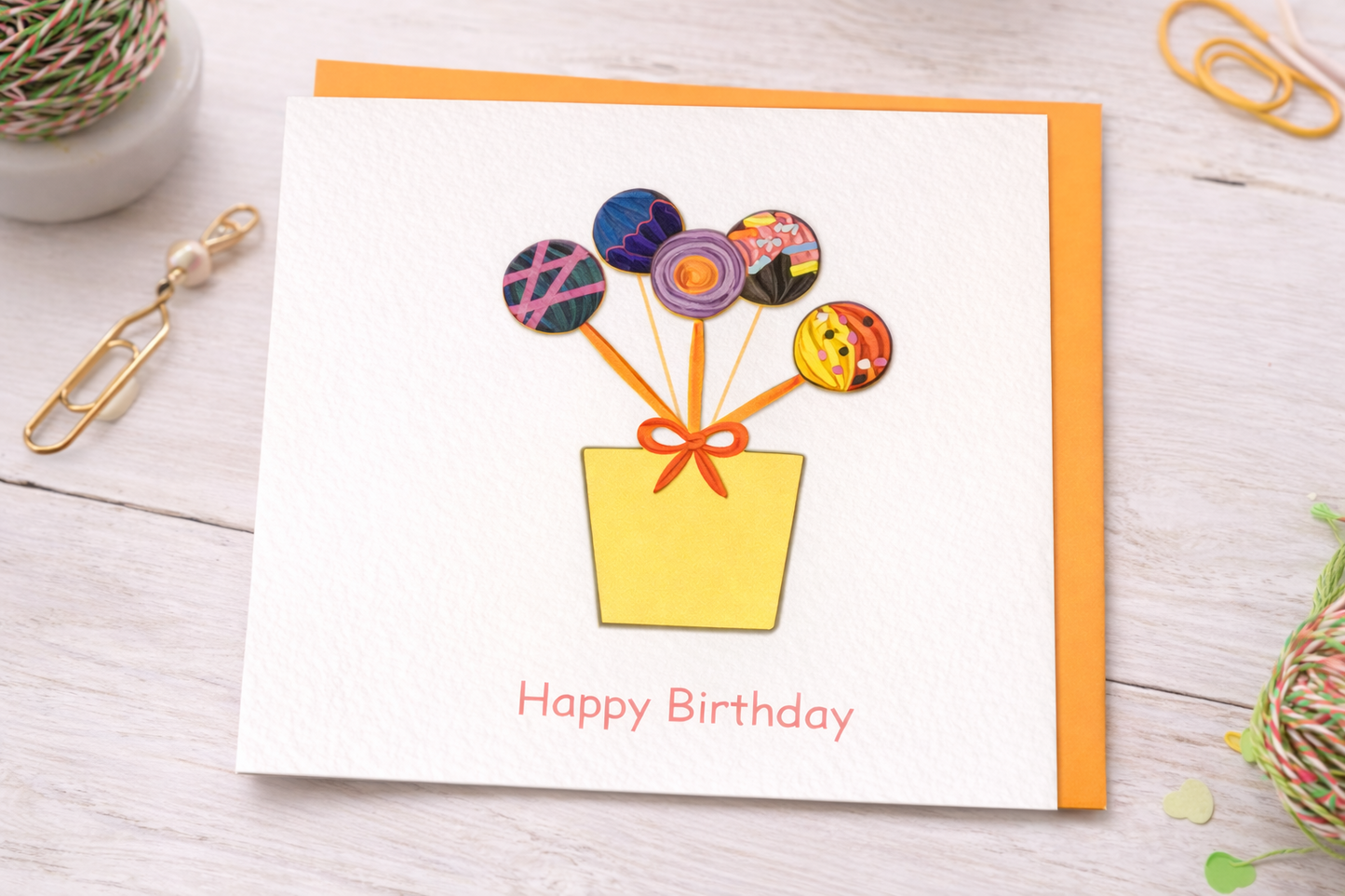 Floral Quilled Birthday Card
