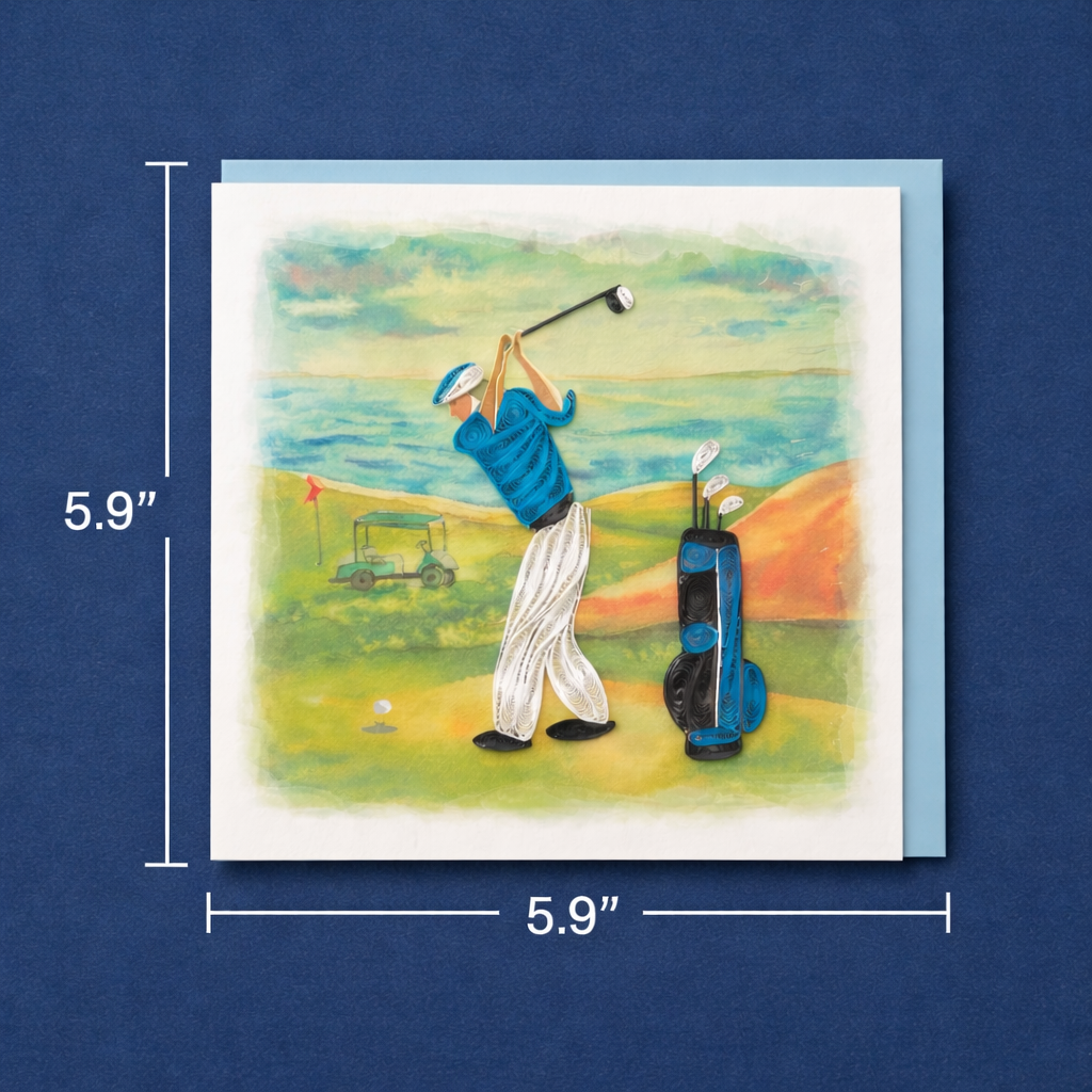 Golf Lover Quilling Card