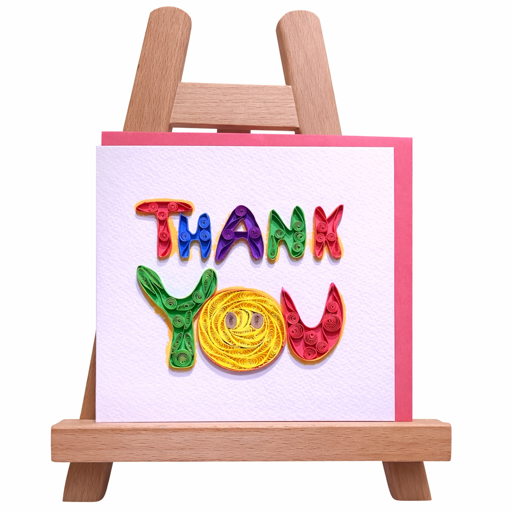 Colorful Thank You Quilling Greeting Card