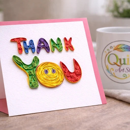 Colorful Thank You Quilling Greeting Card