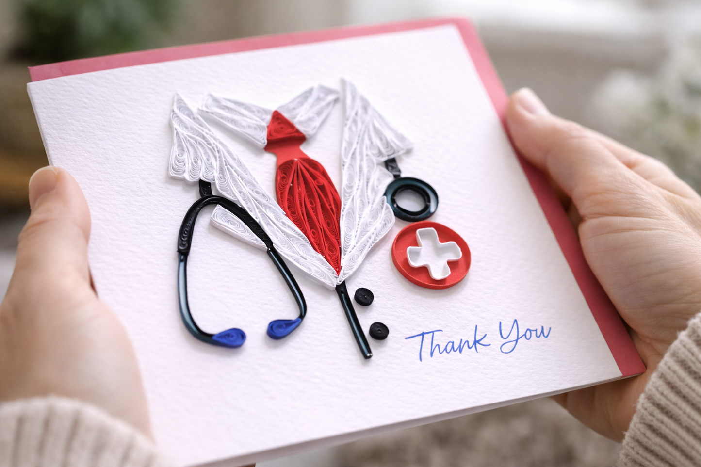 Quilling "Medical Team" Thank You Card