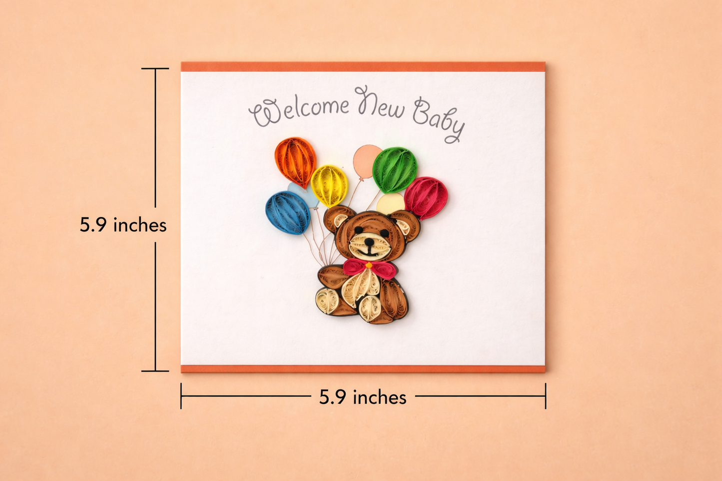New Baby Quilled Card
