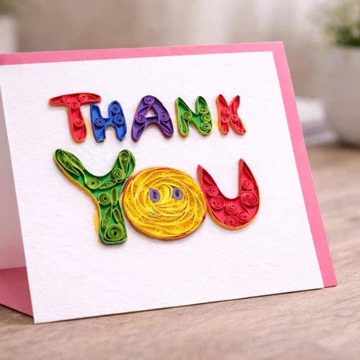 Colorful Thank You Quilling Greeting Card