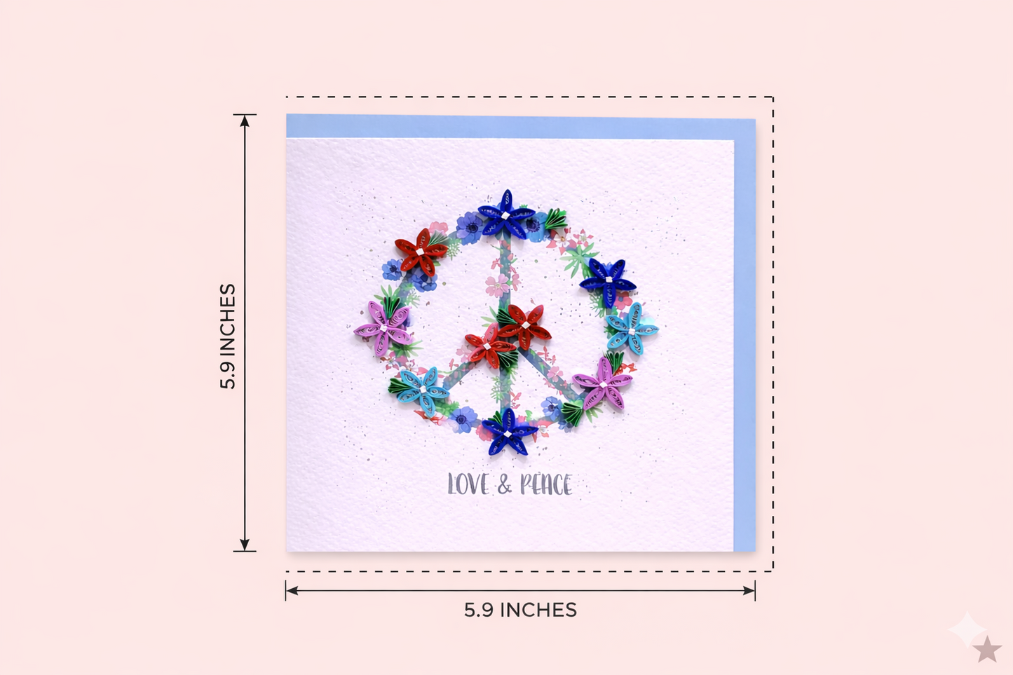 Quilling "Peace Sign" Friendship Greeting Card