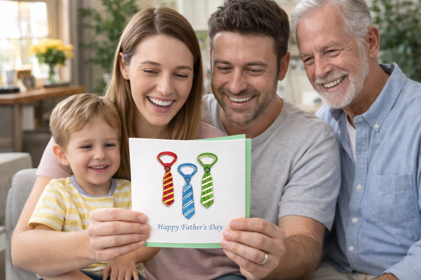 Fathers Day 'Necktie' Quilled Card