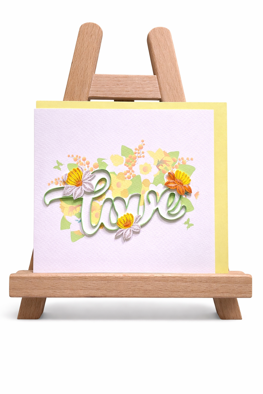 Floral LOVE Quilled Card
