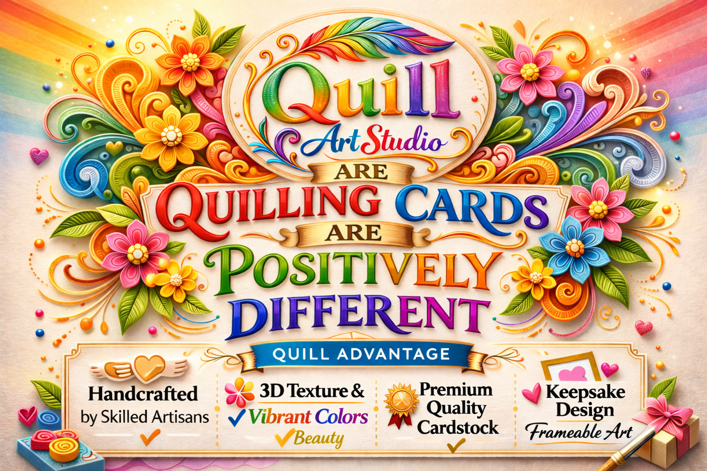 Quilling "UNICORN" Greeting Card