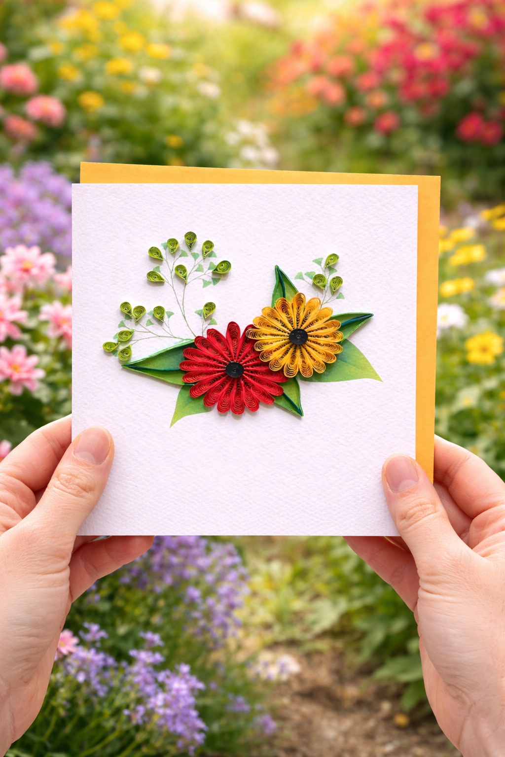 Quilling 'Thinking of You" Greeting Card