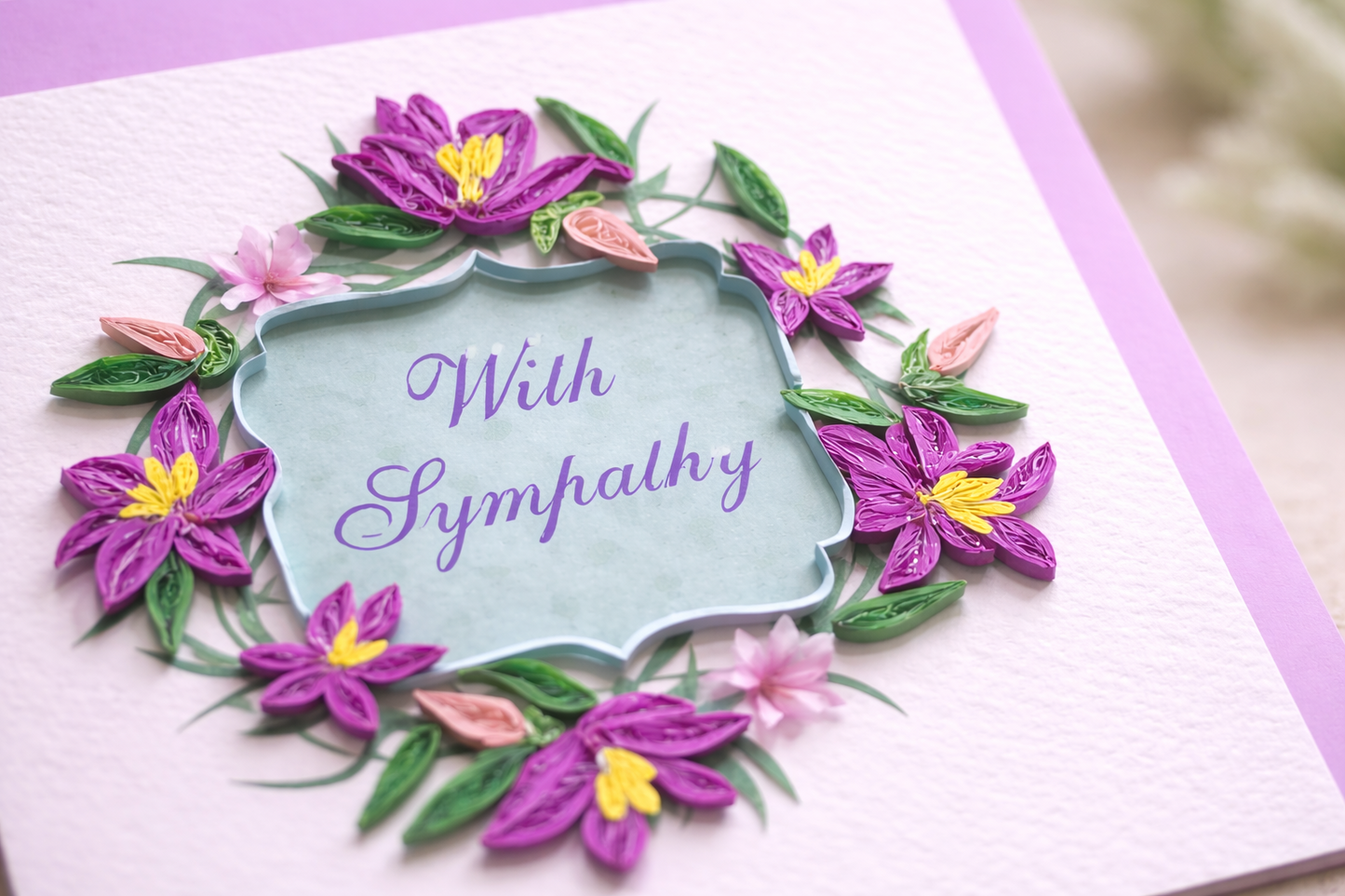Quilled Sympathy Card
