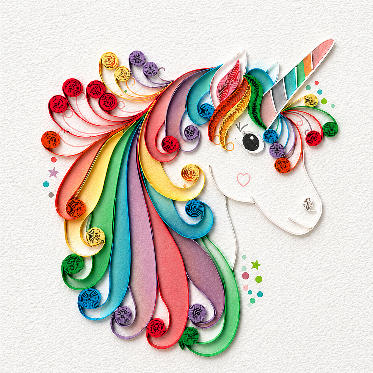 Quilling "UNICORN" Greeting Card