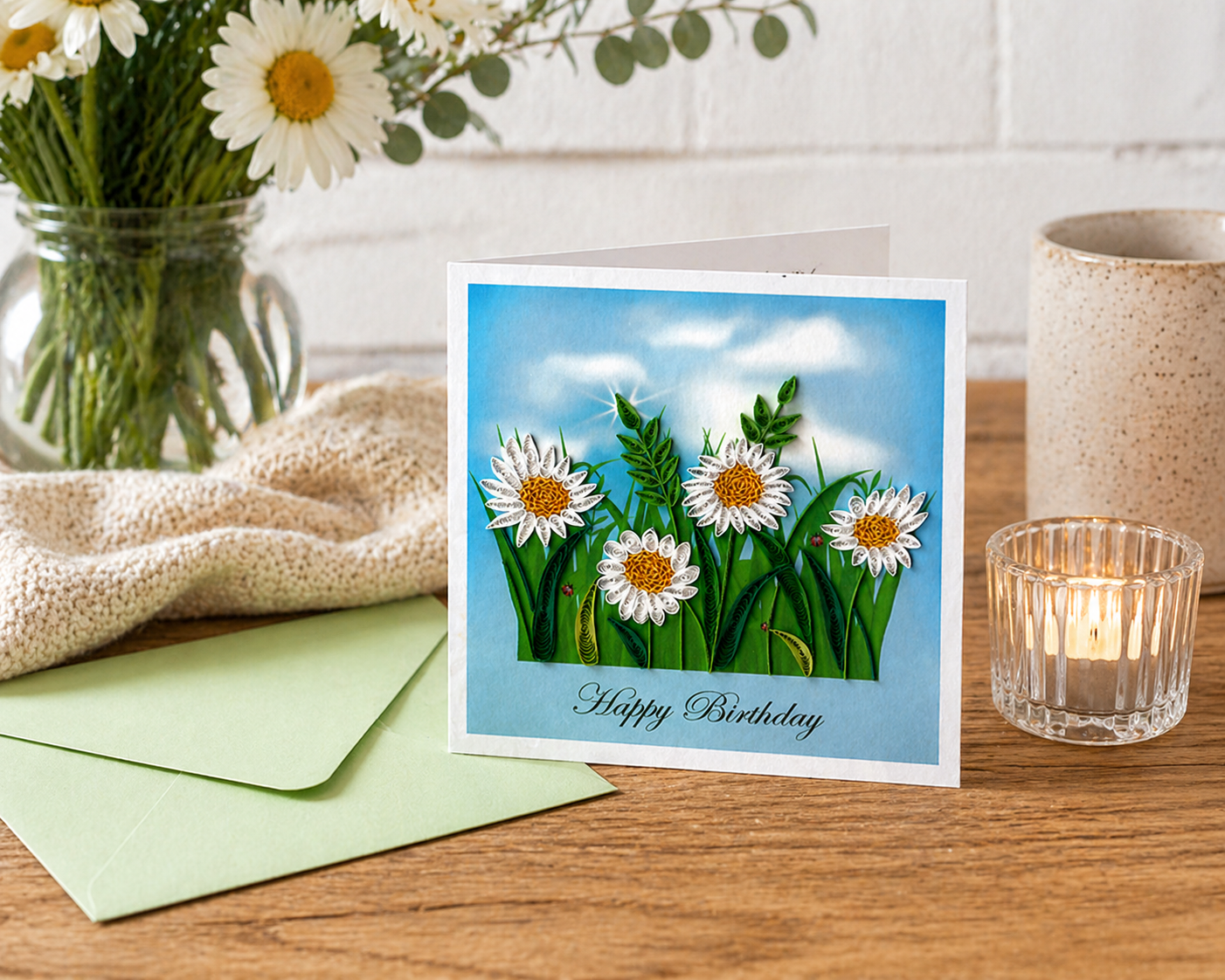 Quilling 'Happy Birthday" Greeting Card