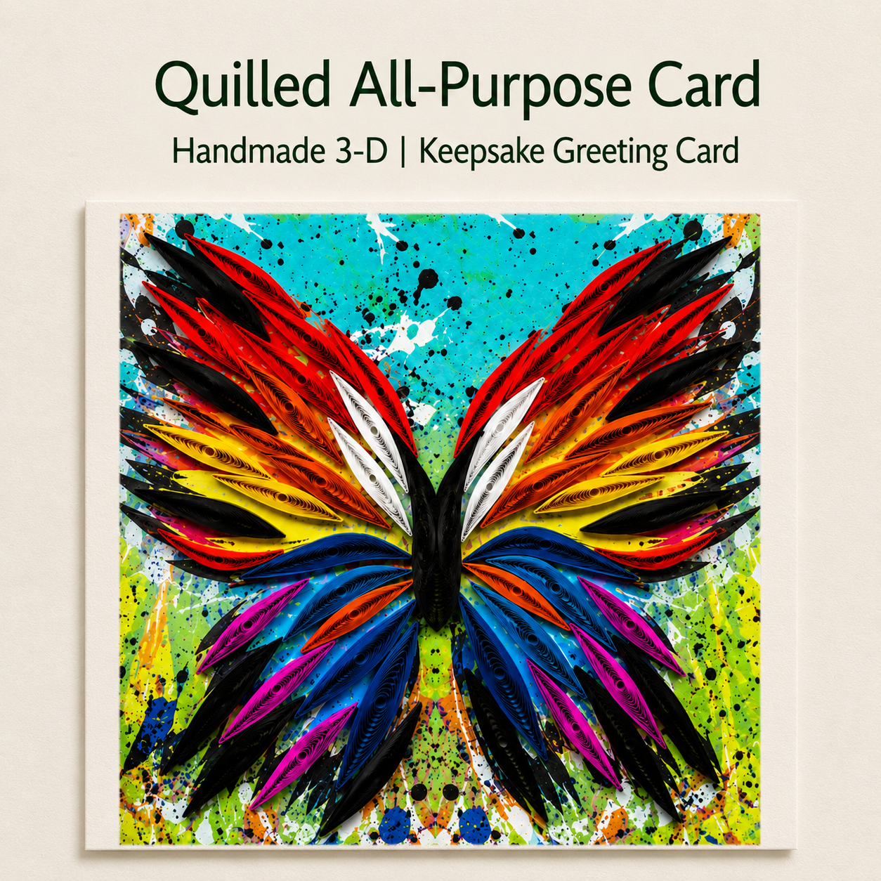 Butterfly Quilling Friendship Greeting Card