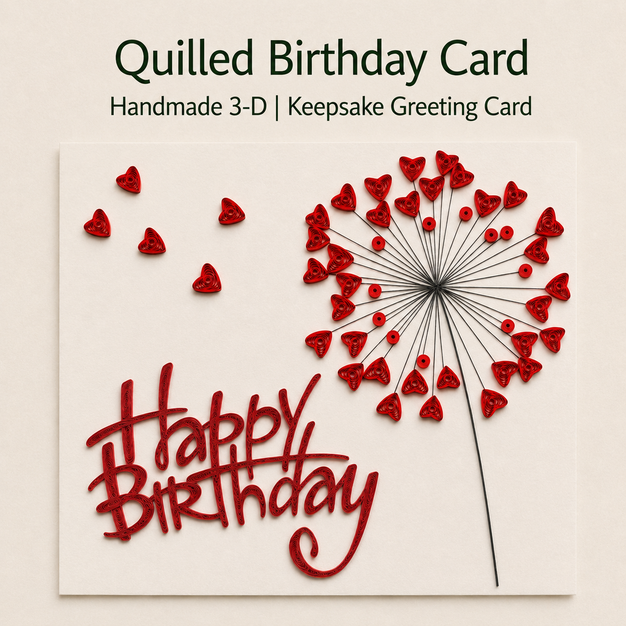 Quilled 'Happy Birthday' Card