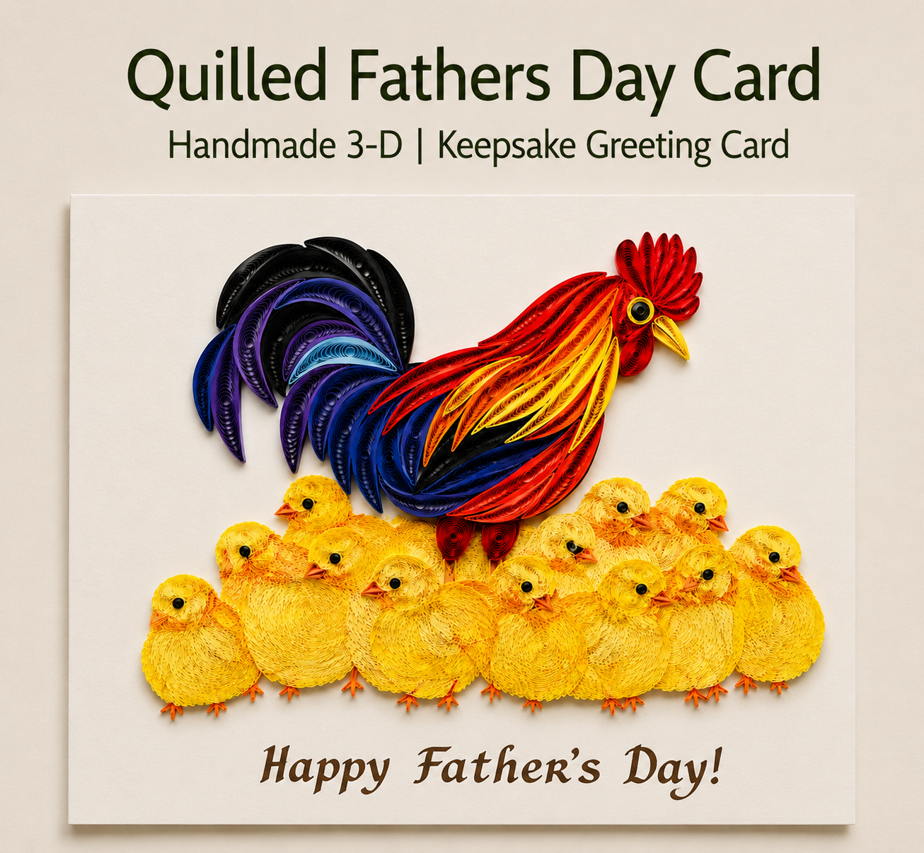 Quilled 'Happy Father's Day' Card