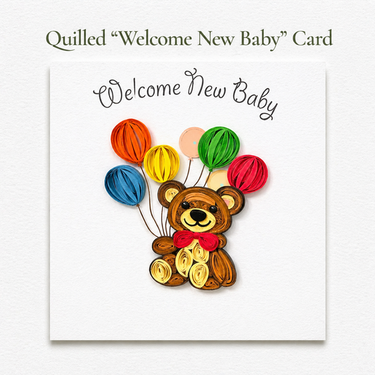 New Baby Quilled Card