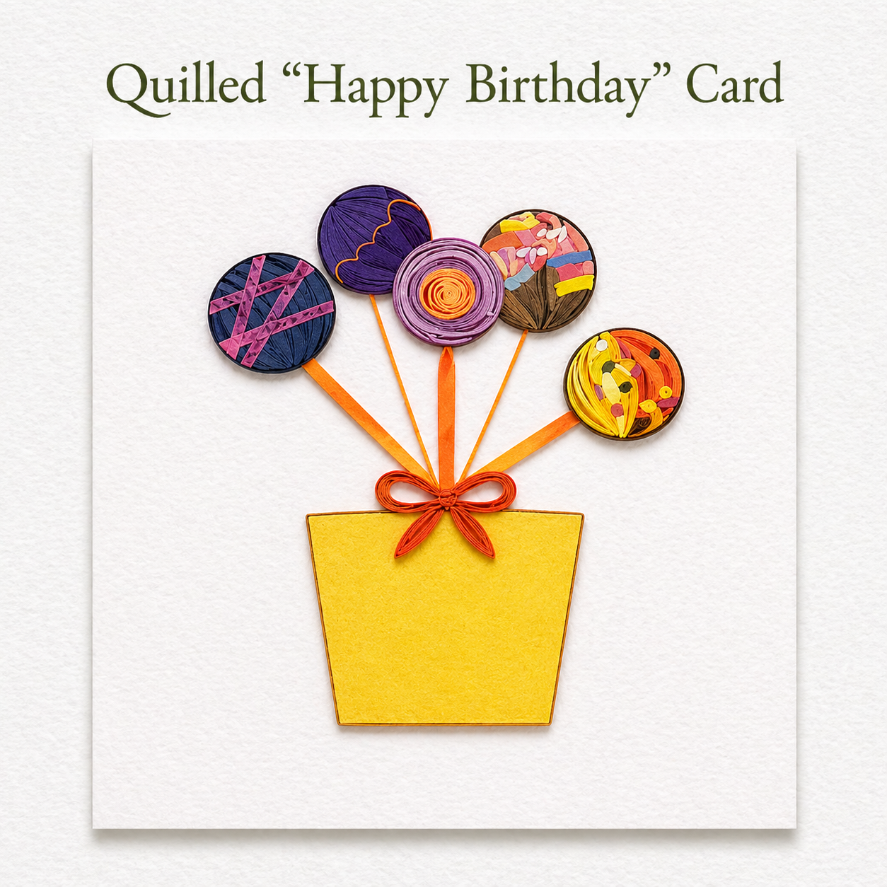 Floral Quilled Birthday Card