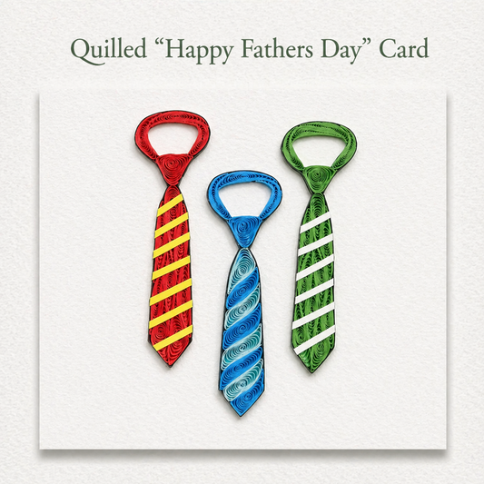 Fathers Day 'Necktie' Quilled Card
