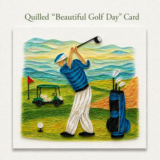 Golf Lover Quilling Card