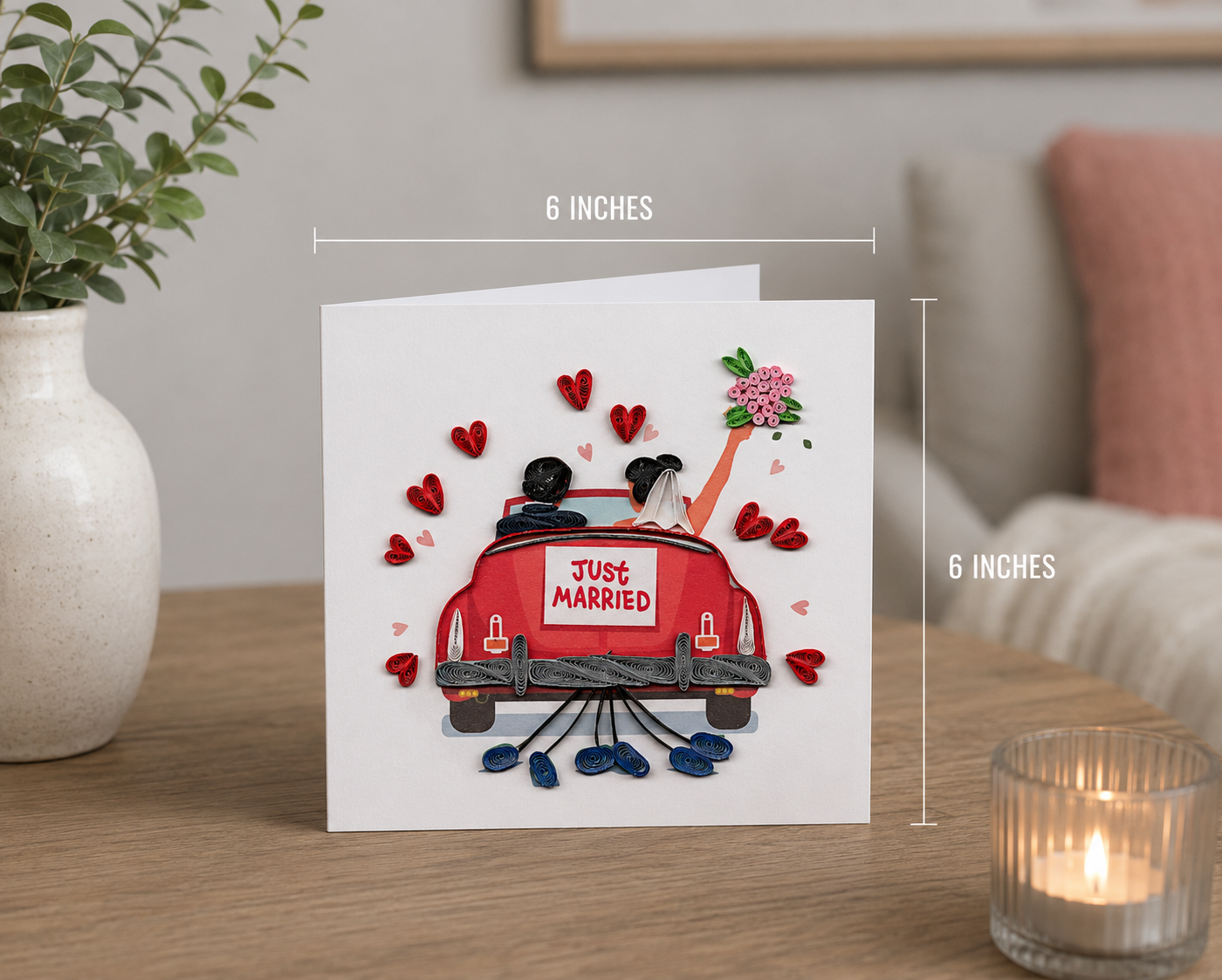 "Just Married" Celebration Card