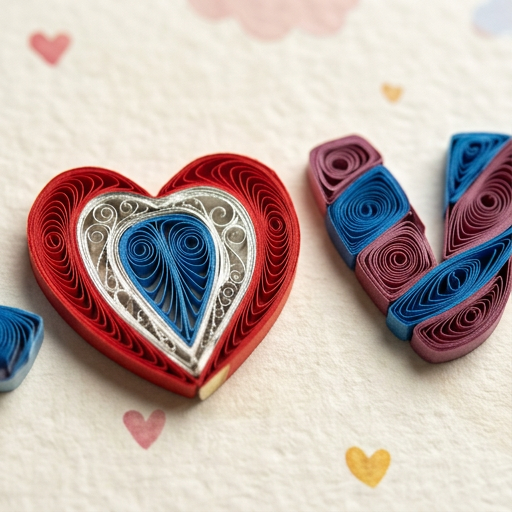 Romantic Love Quilling Card