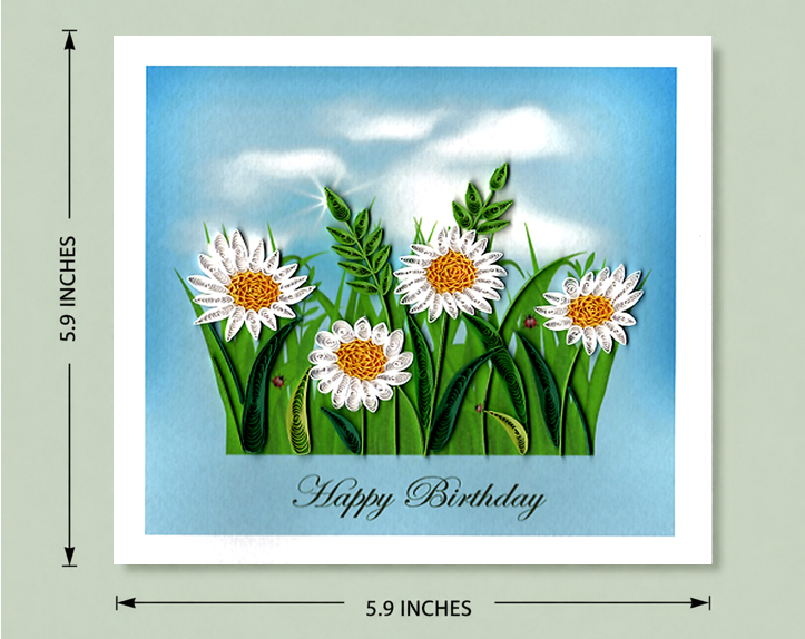 Quilling 'Happy Birthday" Greeting Card