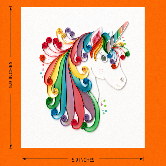 Quilling "UNICORN" Greeting Card
