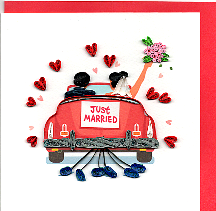 "Just Married" Celebration Card
