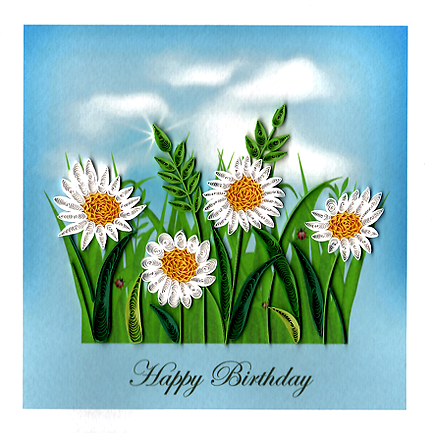 Quilling 'Happy Birthday" Greeting Card